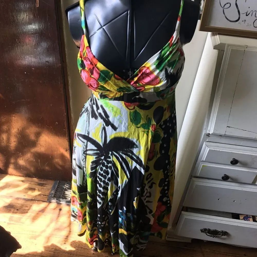 Jams World vintage M v-neck sleeveless maxi dress
